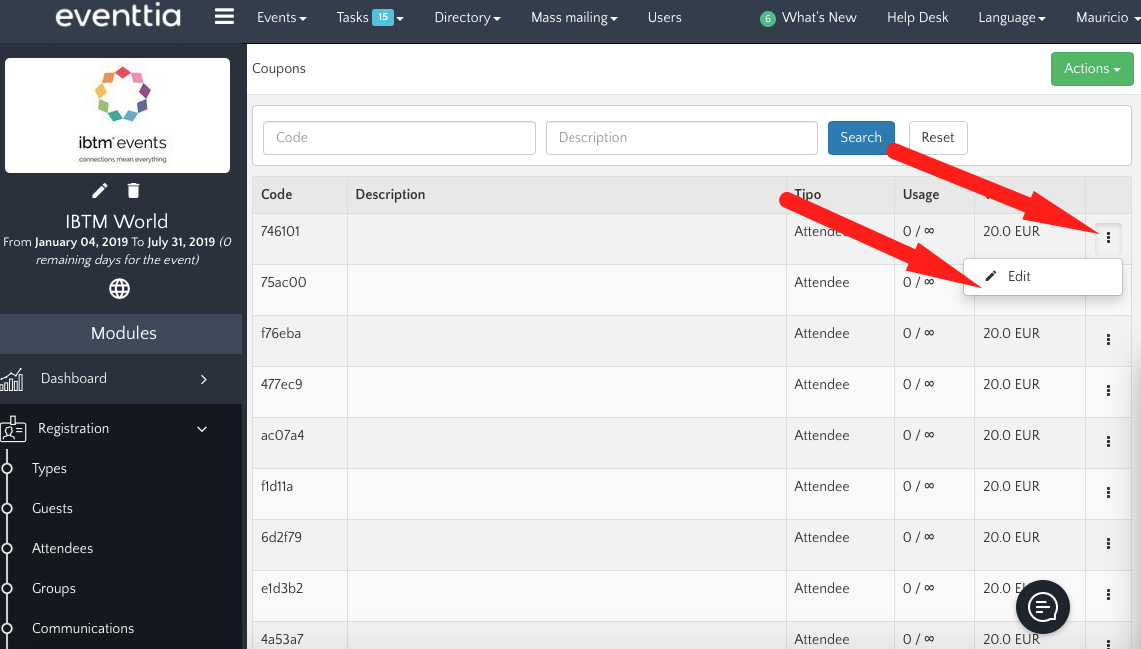 How to create discount coupons and early bird promo codes?